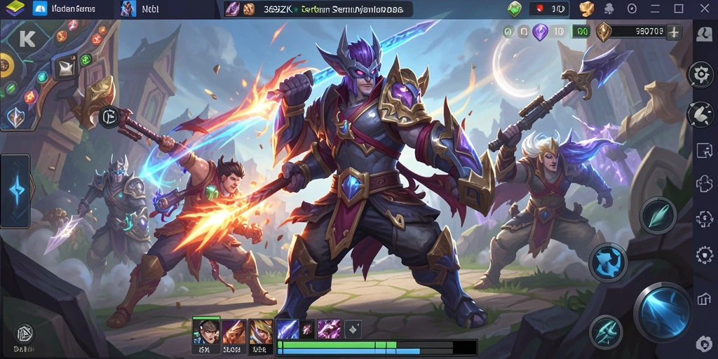 Gameplay seru dalam 369ZK dengan aksi MOBA yang mendebarkan.