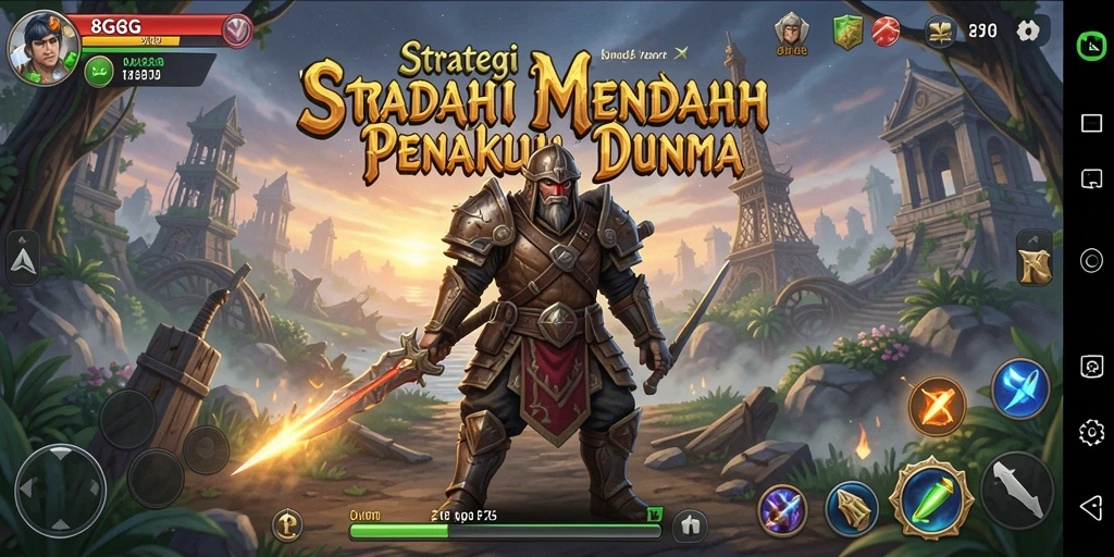 Screenshot gameplay strategi 8G8G dengan grafis menakjubkan.