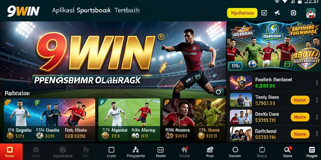 Tampilan antarmuka 9WIN yang menarik dengan pilihan taruhan olahraga.