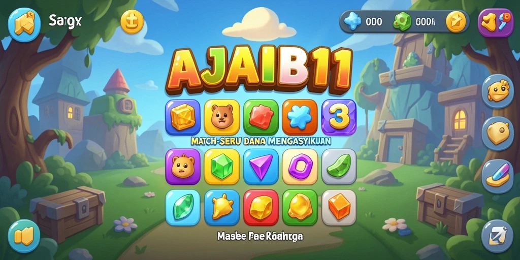 Tampilan gameplay menarik dari AJAIB11 dalam kategori Match-3.