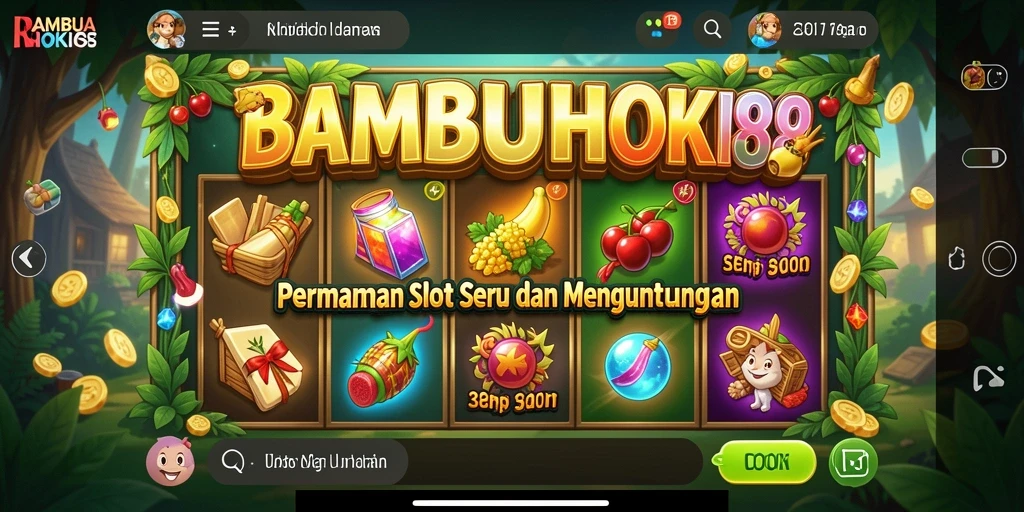 Tampilan menarik dari gameplay slot BAMBUHOKI88 yang penuh warna.