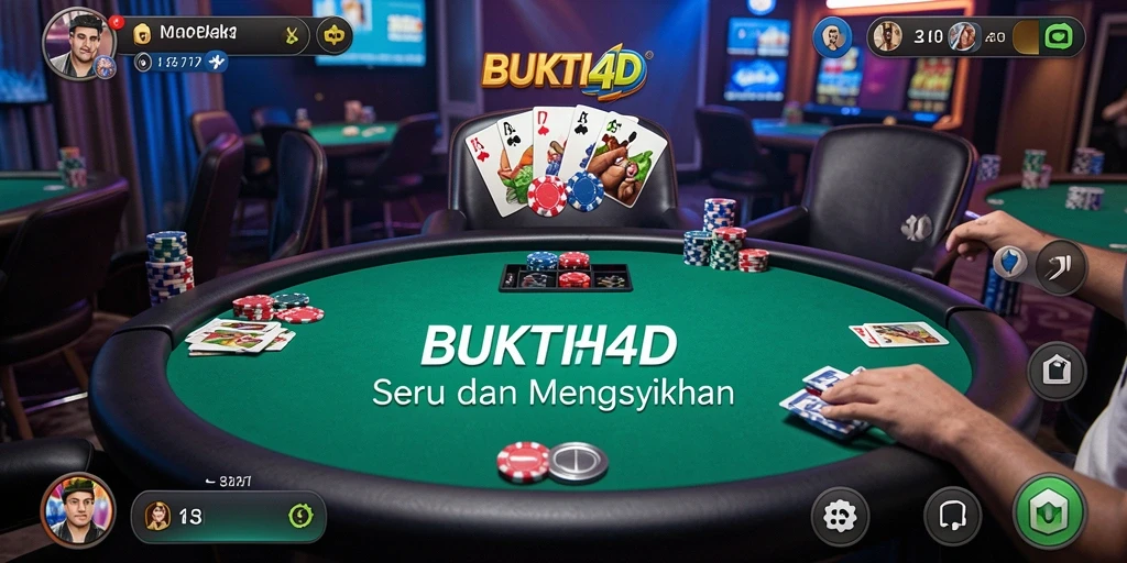 Tampilan menarik gameplay Poker di BUKTI4D