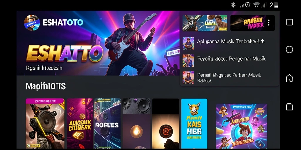 Tampilan gameplay ESHATOTO saat menikmati musik interaktif.
