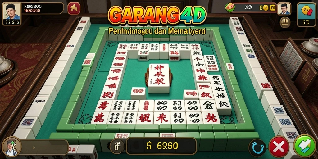 Tampilan gameplay seru dalam GARANG4D dengan desain ubin Mahjong.