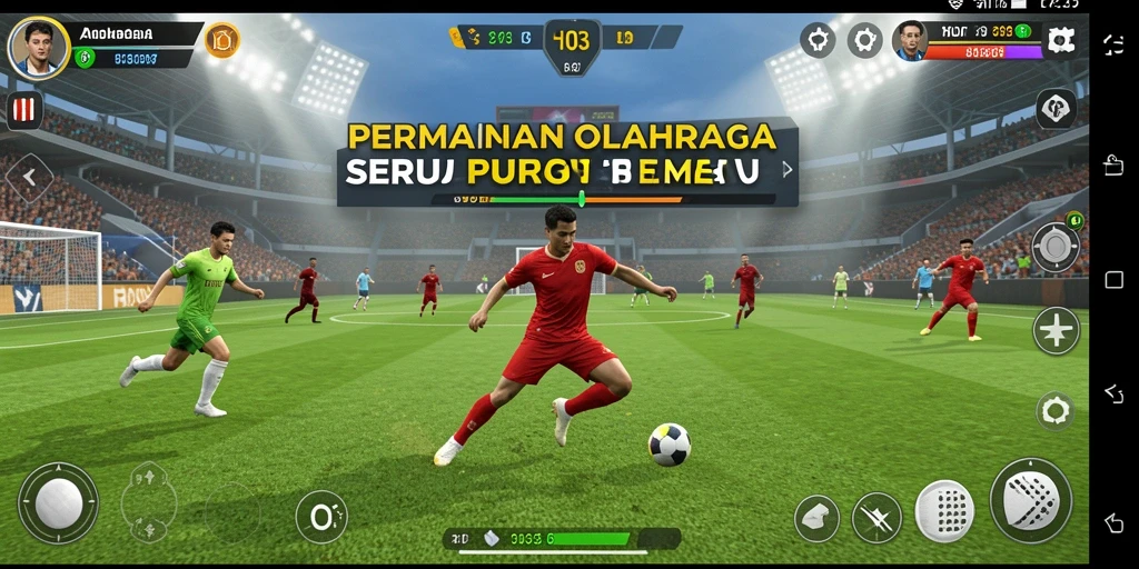 Tampilan gameplay seru di H03 saat bertanding olahraga.