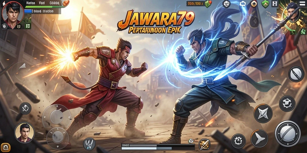 Tampilan gameplay seru dan mendebarkan dari JAWARA79.