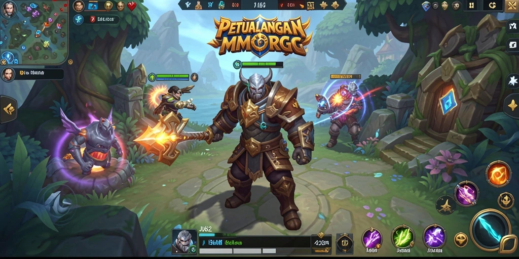 Screenshot gameplay JJ62 menampilkan aksi pertarungan yang seru dalam MMORPG.