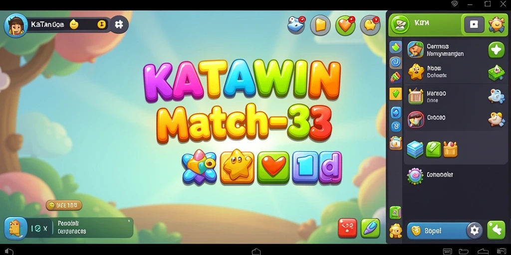 Tampilan screenshot KATAWIN menampilkan gameplay seru dalam mencocokkan barang.