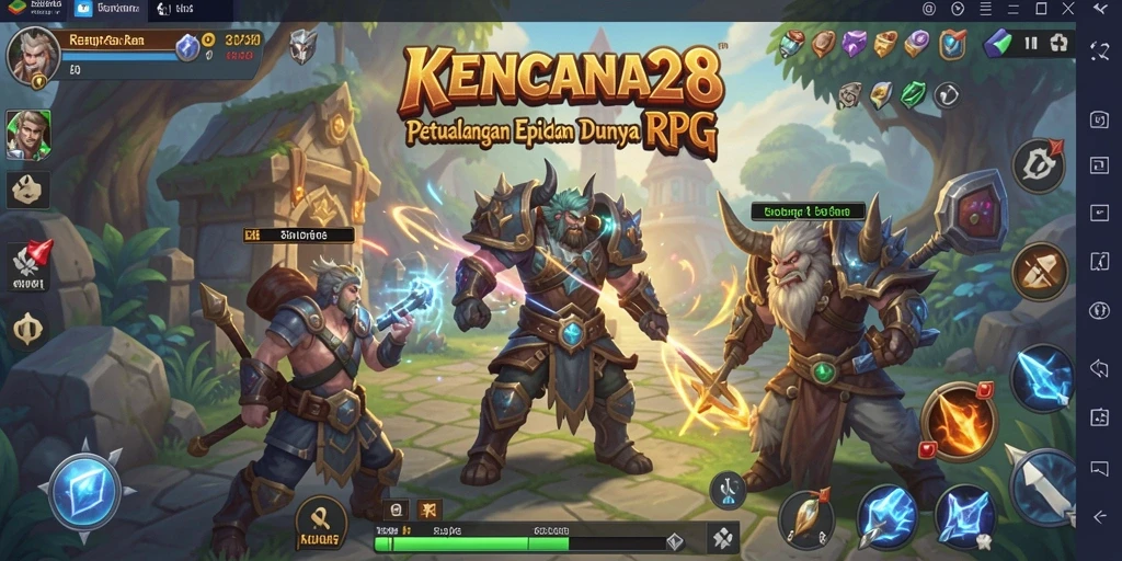 Screenshot gameplay KENCANA28 dengan aksi petualangan RPG yang seru.