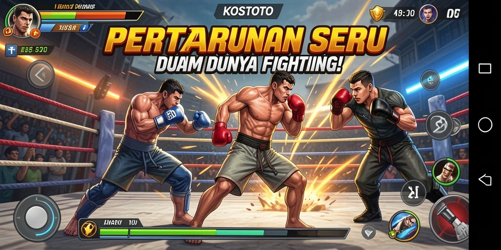 Tangkapan layar gameplay KOSTOTO yang penuh aksi dan seru.