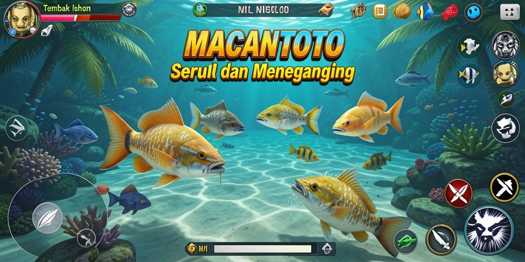 Tampilan gameplay menarik dari MACANTOTO saat menangkap ikan.