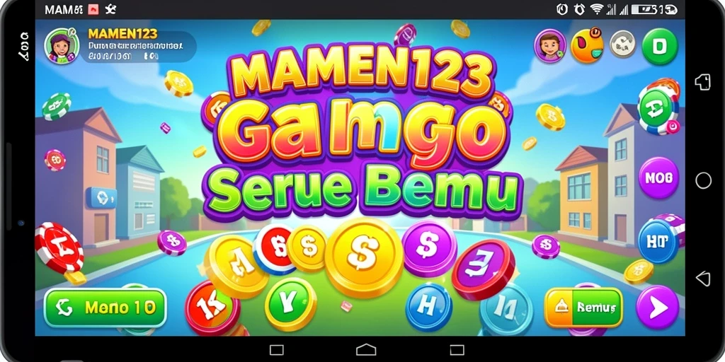Gameplay seru MAMEN123 yang penuh warna dan interaksi.