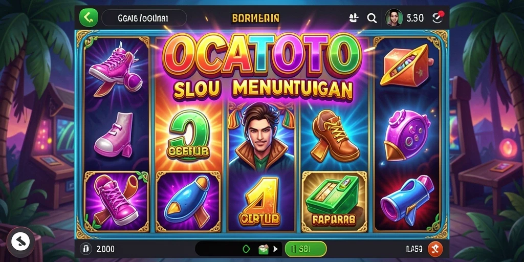 Screenshot gameplay OCATOTO menampilkan grafik slot yang menawan.