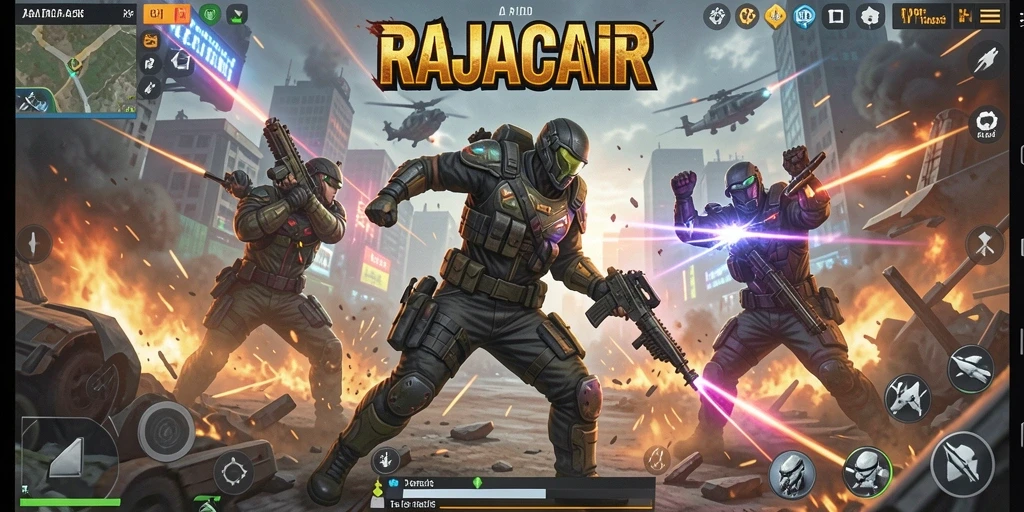 Screenshot RAJACAIR menampilkan aksi bertarung yang intens dan seru.