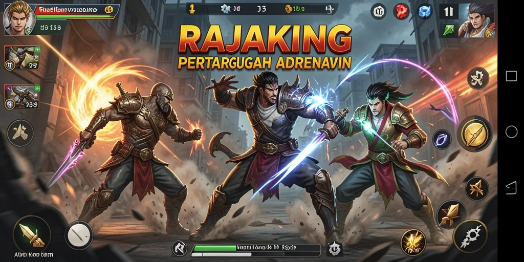 Gameplay mendebarkan di RAJAKING dengan pertarungan yang intens.