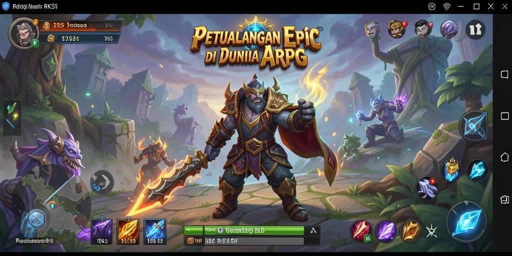 Screenshot menampilkan pertarungan seru di RK55 dengan animasi yang memukau.