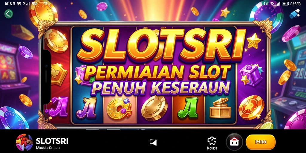 Screenshot SLOTSRI menunjukkan gameplay slot yang menarik dan penuh warna.
