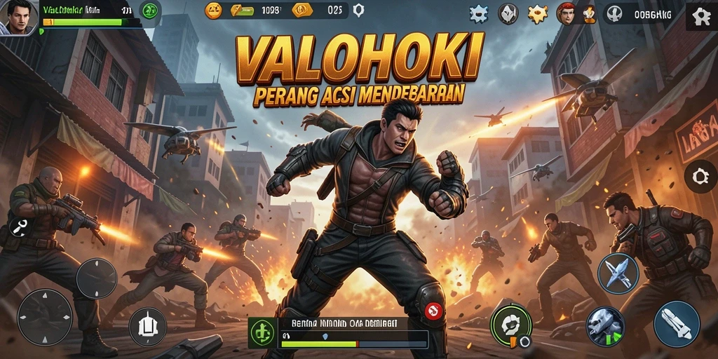 Tampilan gameplay mendebarkan dalam VALOHOKI