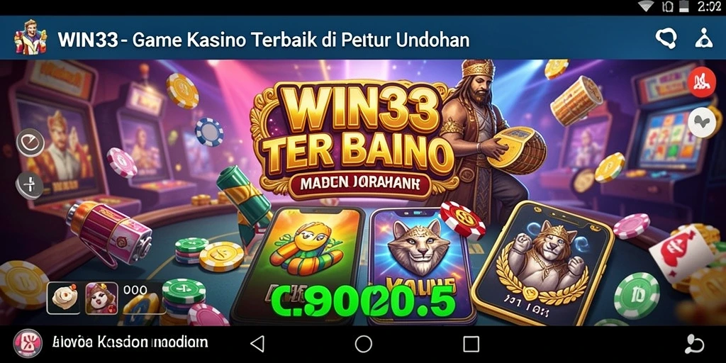 Tangkapan layar gameplay <strong>WIN33</strong> menampilkan suasana kasino yang menggembirakan.
